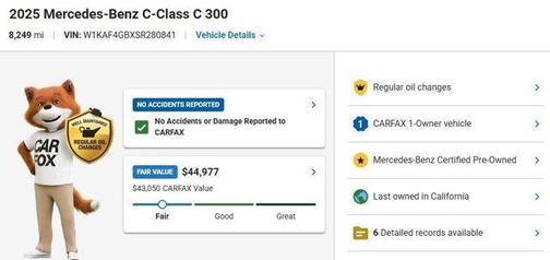 Black 2025 Mercedes-Benz C-Class C 300