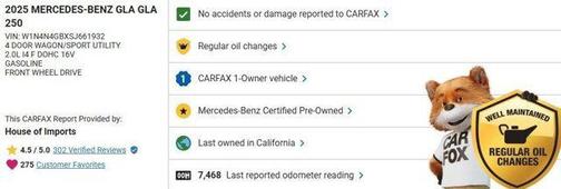 2025 Mercedes-Benz GLA 250 4MATIC