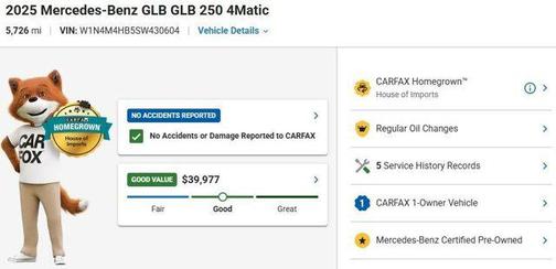 Polar White 2025 Mercedes-Benz GLB 250 4MATIC