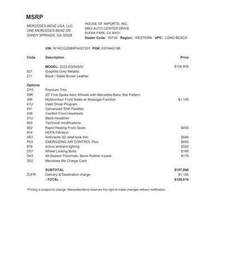 2023 Mercedes-Benz EQS 450 4MATIC