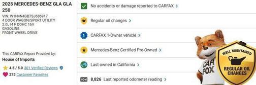 2025 Mercedes-Benz GLA 250 Base