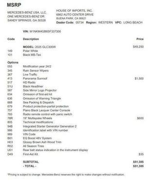 2025 Mercedes-Benz GLC 300 Base