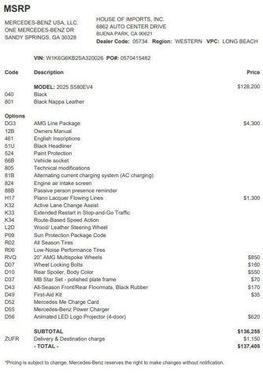 2025 Mercedes-Benz S-Class S 580 4MATIC