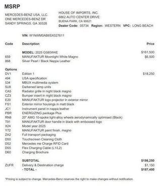 2025 Mercedes-Benz G-Class G 580e