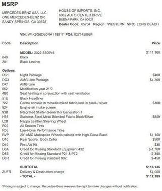 2022 Mercedes-Benz S-Class 4MATIC