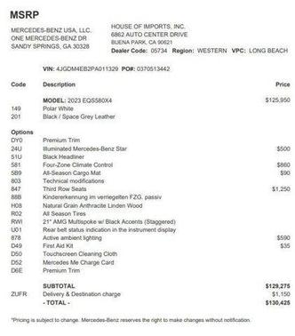 2023 Mercedes-Benz EQS 580 4MATIC