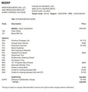 2022 Mercedes-Benz GLB 250 4MATIC