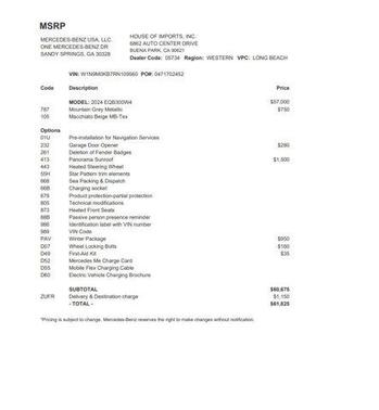 2024 Mercedes-Benz EQB 300 4MATIC