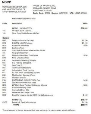 2023 Mercedes-Benz EQE 350+ Base