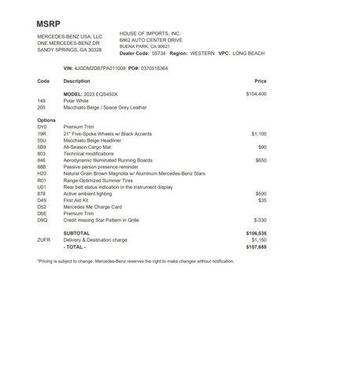 2023 Mercedes-Benz EQS 450 4MATIC