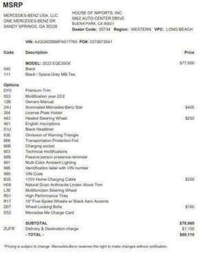 2023 Mercedes-Benz EQE 350+ Base