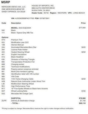2023 Mercedes-Benz EQE 350+ Base