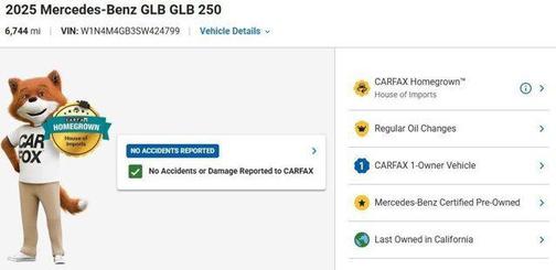 Polar White 2025 Mercedes-Benz GLB 250 Base