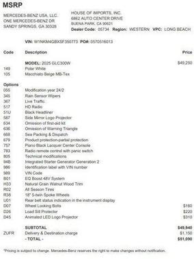 2025 Mercedes-Benz GLC 300 Base