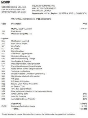 2025 Mercedes-Benz GLC 300 Base