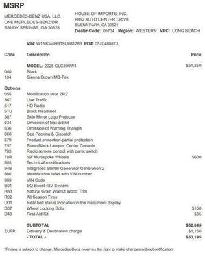 2025 Mercedes-Benz GLC 300 4MATIC