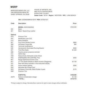 2023 Mercedes-Benz EQS 450 4MATIC