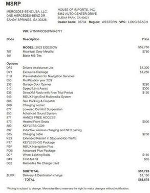 2023 Mercedes-Benz EQB 250 Base