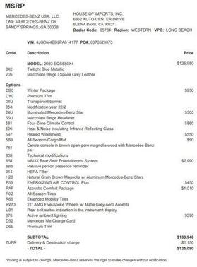 2023 Mercedes-Benz EQS 580 4MATIC