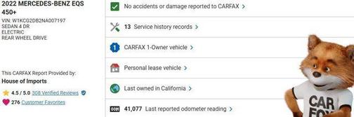 2022 Mercedes-Benz EQS 450+ 4MATIC