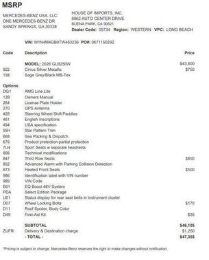 Cirrus Silver Metallic 2026 Mercedes-Benz GLB 250 Base