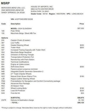 2024 Mercedes-Benz GLS 450 4MATIC