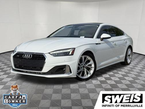 Glacier White Metallic 2023 Audi A5 Sportback Premium Plus