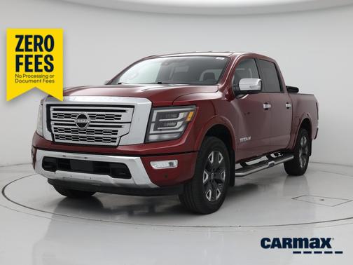 Red 2023 Nissan Titan Platinum Reserve