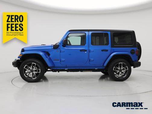 Blue 2024 Jeep Wrangler 4xe Sport S