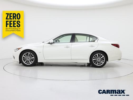 White 2018 INFINITI Q50 Luxe