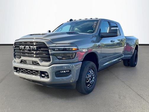 Ceramic Gray Clearcoat 2026 RAM 3500 Laramie Mega Cab 4x4 6'4' Box