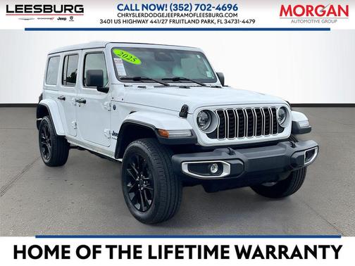 Bright White Clearcoat 2025 Jeep Wrangler 4xe Sahara