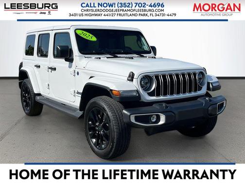 Bright White Clearcoat 2025 Jeep Wrangler 4xe Sahara