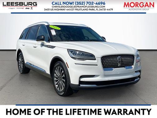 Pristine White Metallic Tri-Coat 2022 Lincoln Aviator Reserve