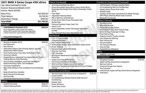 2021 BMW 430 i xDrive