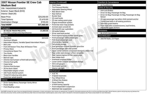 2007 Nissan Frontier SE Crew Cab