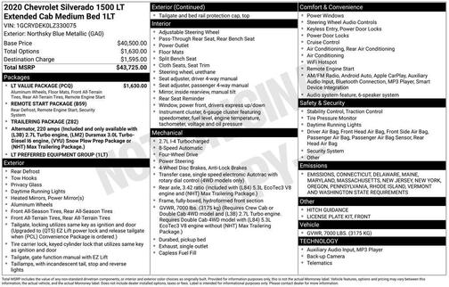 2020 Chevrolet Silverado 1500 LT