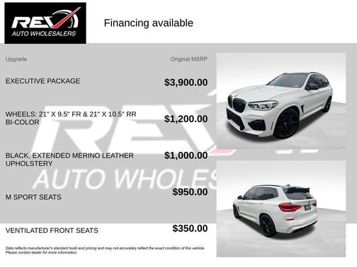 Alpine White 2020 BMW X3 M AWD