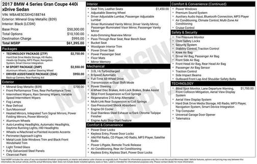 2017 BMW 440 Gran Coupe i xDrive