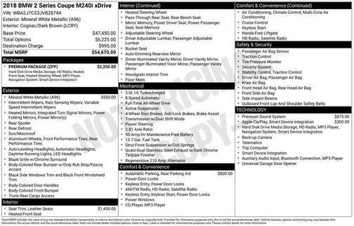 2018 BMW M240 i xDrive