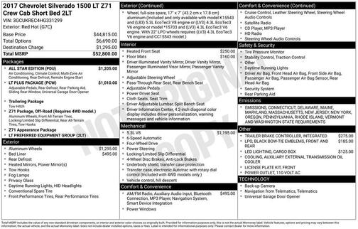 2017 Chevrolet Silverado 1500 2LT