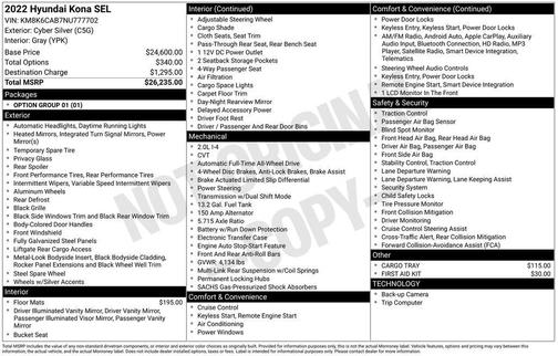 2022 Hyundai KONA SEL