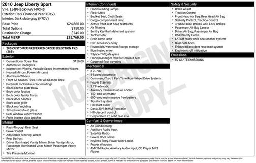 2010 Jeep Liberty Sport