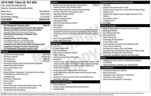 2016 GMC Yukon XL SLT