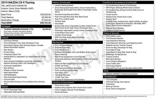 2019 Mazda CX-9 Touring