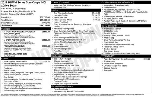 2018 BMW 440 Gran Coupe i xDrive