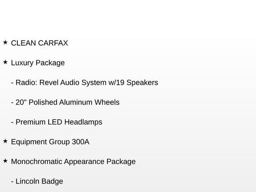 2020 Lincoln Continental Reserve