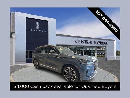 Whisper Blue Metallic Clearcoat 2026 Lincoln Aviator Black Label AWD