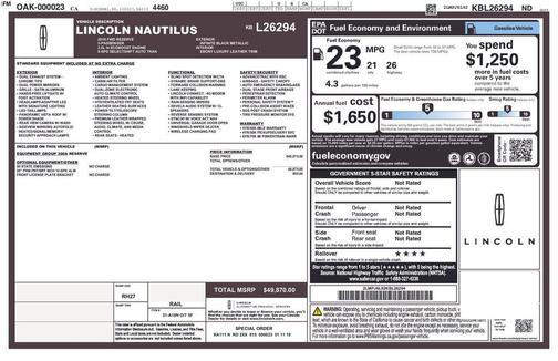 2019 Lincoln Nautilus Reserve