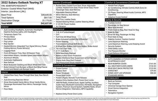 2022 Subaru Outback Touring XT